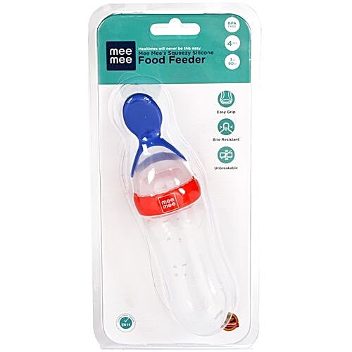 Mee Mee Baby Squeezy Silicone Food Feeder - Red, 60 g  