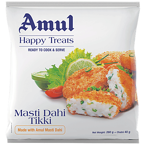 Amul Happy Treats Ready to Cook & Serve - Masti Dahi Tikki, 300 g  