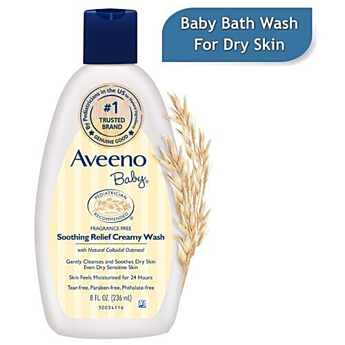 Aveeno Baby Creamy Wash - Soothing Relief, 236 ml  Fragrance Free