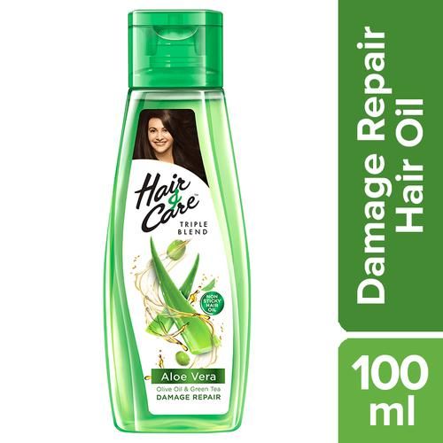 Buy Hair & Care Triple Blend Non-sticky Hair Oil - For Damage Repair, Aloe  Vera, Olive Oil & Green Tea, Classic Fragrance Online at Best Price of Rs   - bigbasket