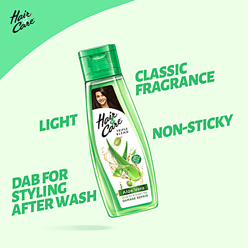 Hair & Care Non-sticky Hair Oil with Fruits - For Damage Repair, Olive Oil & Green Tea, Classic Fragrance, 50 ml  Classic Fragrance