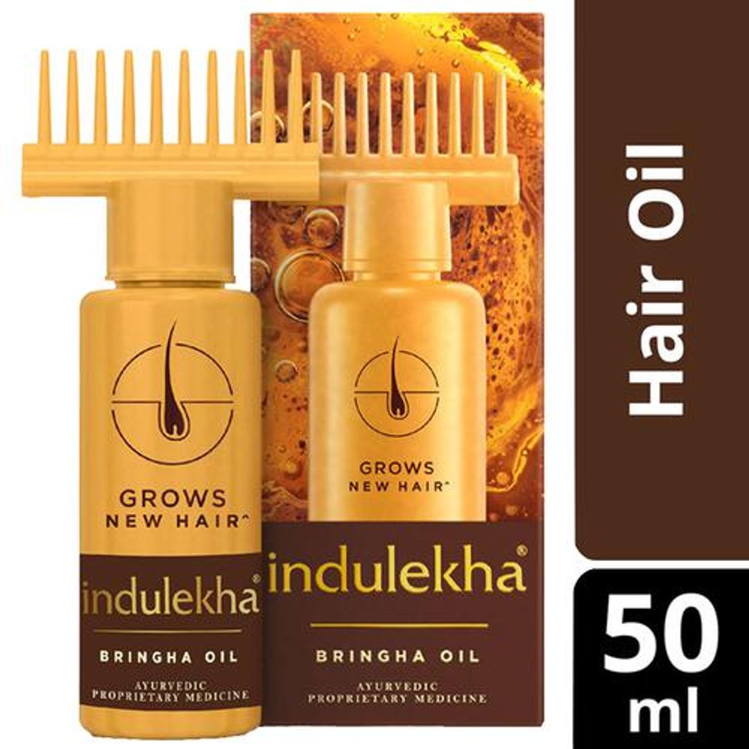 Indulekha Bringha Oil|| Reduces Hair Fall and Grows New Hair|| 100% Ayurvedic Oil, 50 ml 