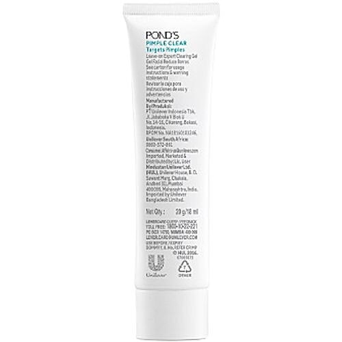 Buy Ponds Face Wash Pimple Clear Leave On Expert Clearing Gel 20 Gm