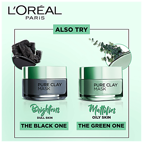 Loreal Paris Pure Clay Mask, Exfoliate & Refine Pores, 48 ml Tube 