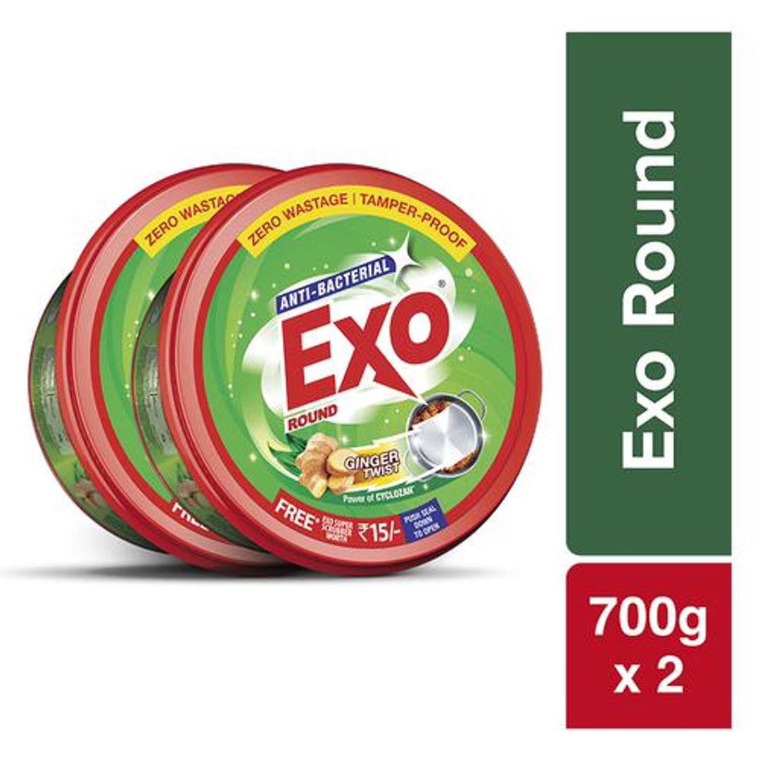 Exo Dishwash Bar - Round, Touch & Shine, 700 g Pack of 2