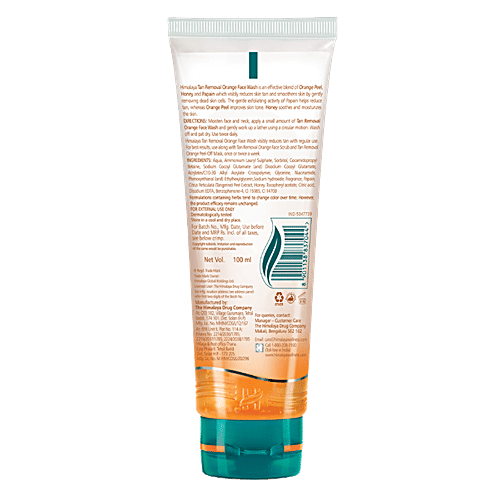 Himalaya Tan Removal Orange Face Wash, 100 ml  