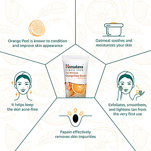 Himalaya Tan Removal Orange Face Scrub, 100 g  
