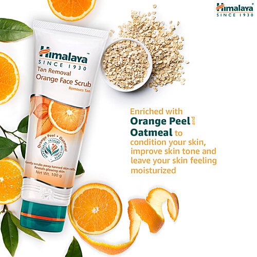 Himalaya Tan Removal Orange Face Scrub, 100 g  