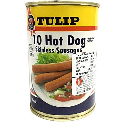 Tulip Pork - 10 Hot Dog Skinless Sausages, 405 g  