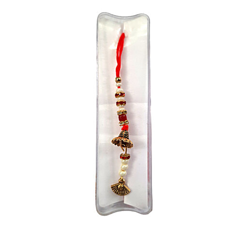 Unique Arts & Interiors Beautiful Stone Studded Couple Rakhi - UALMR03, 2 pcs  