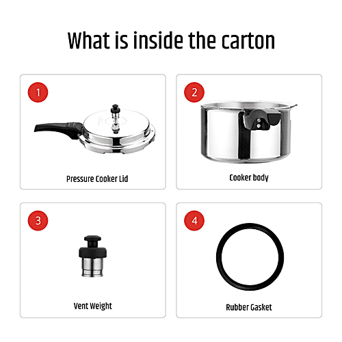 Srushti Gold Aluminium Outer Lid Pressure Cooker, 3 L  