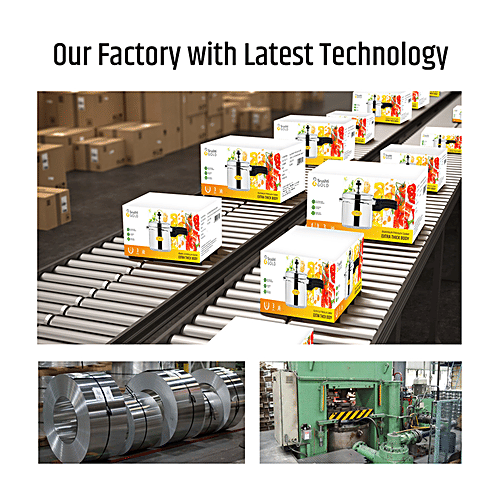 Srushti Gold Aluminium Pressure Cooker - Outer Lid, 5 L  