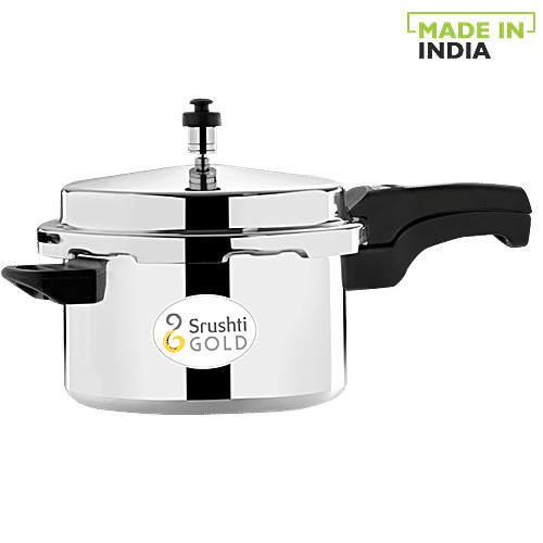 Srushti Gold Aluminium Pressure Cooker - Outer Lid, 5 L  