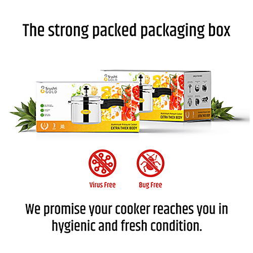 Srushti Gold Aluminium Outer Lid Pressure Cooker - Induction Base, 3 L  