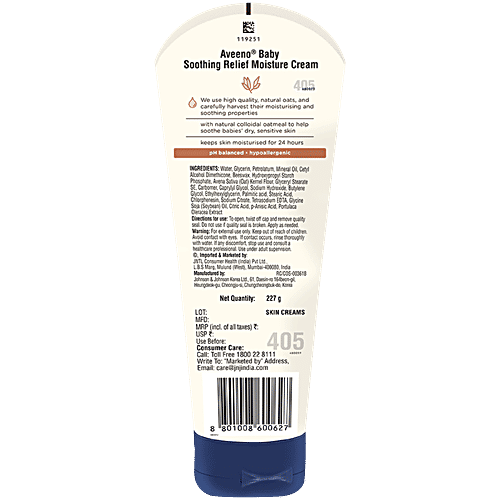 Aveeno Baby Soothing Relief Moisture Cream, 227 g  Fragrance Free