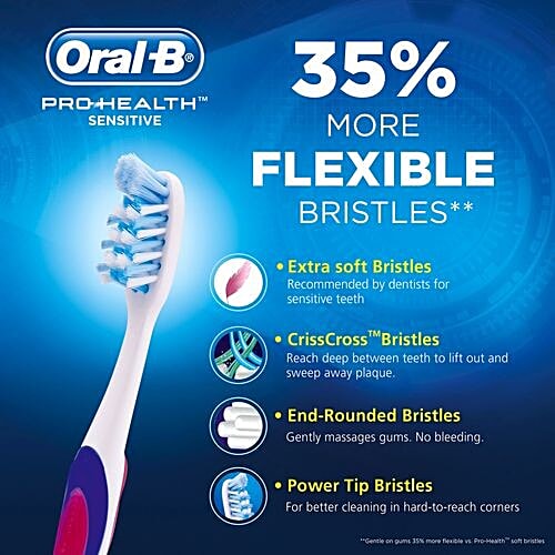 Oral-B Pro Health Sensitive Toothbrush Soft, 3 pcs Buy 2 Get 1 Free 