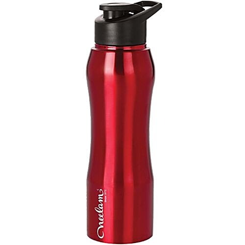 Neelam Steel water Bottle Gymbo Sipper - Red, 750 ml  