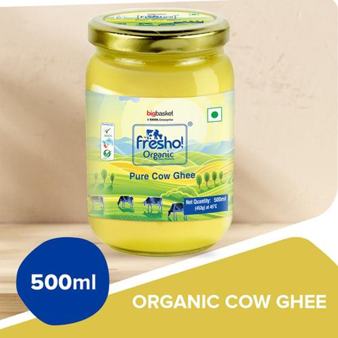 Fresho Organic Cow Ghee/Tuppa Desi, 500 ml 