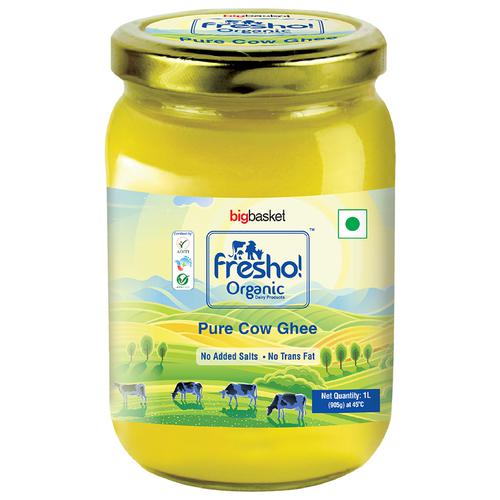 Fresho Organic Cow Desi Ghee/Tuppa, 1 L  