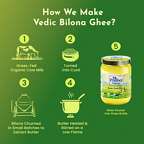 fresho! Organic Desi Cow Ghee, 1 L  