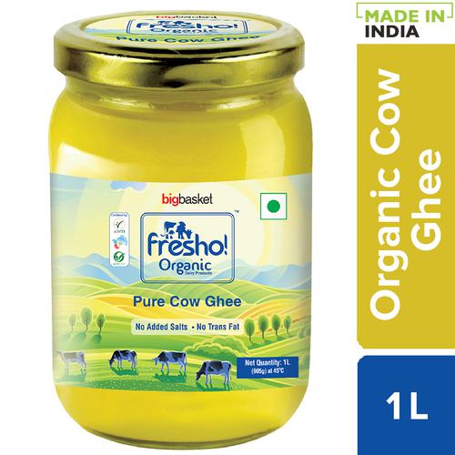Fresho Organic Cow Desi Ghee/Tuppa, 1 L  