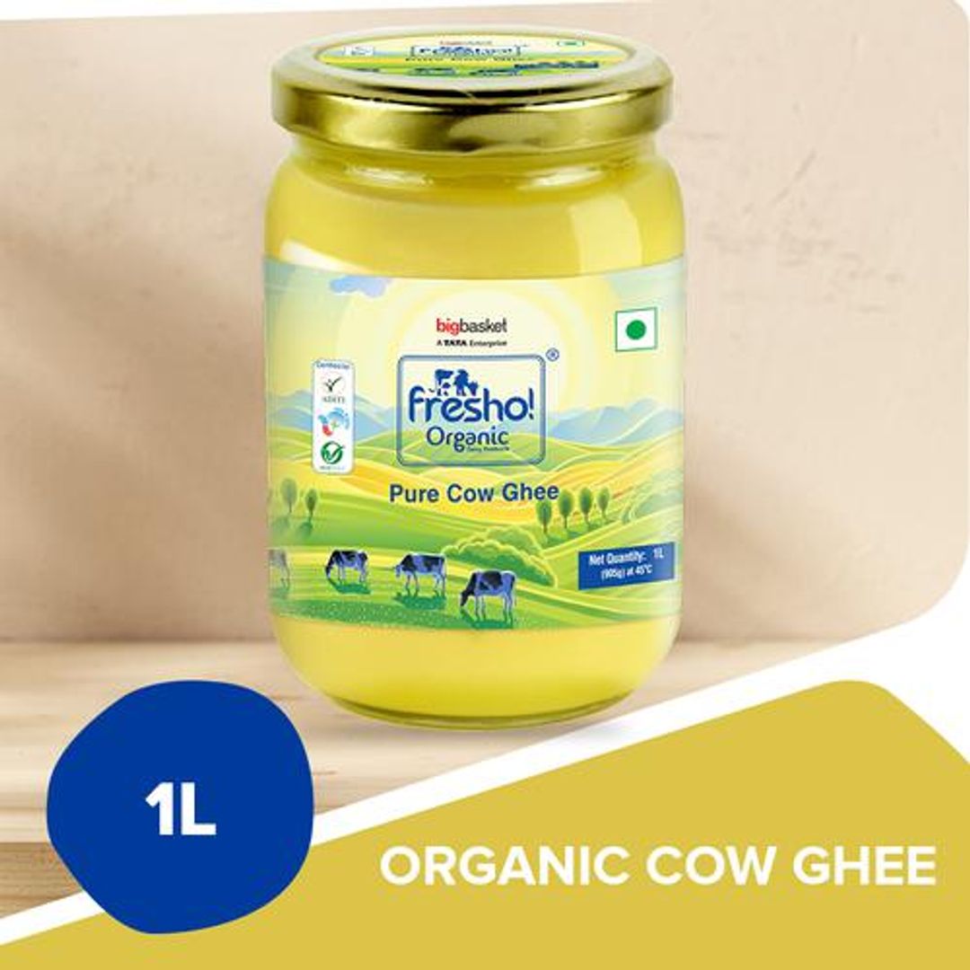Fresho Organic Cow Desi Ghee/Tuppa, 1 L 