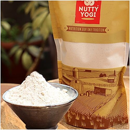 Nutty Yogi Whole Wheat Atta With Bran & Wheat Germ, 500 g  