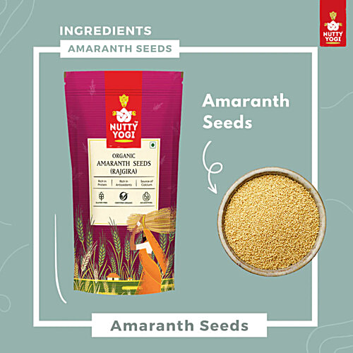 Nutty Yogi Organic Amaranth Seeds/Rajgira - Gluten Free, 1 kg  Gluten Free & Source of Calcium