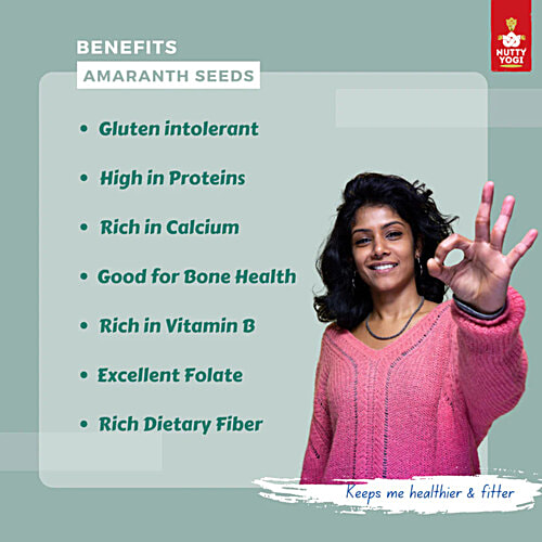 Nutty Yogi Organic Amaranth Seeds/Rajgira - Gluten Free, 1 kg  Gluten Free & Source of Calcium