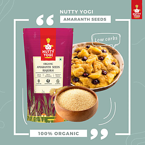 Nutty Yogi Organic Amaranth Seeds/Rajgira - Gluten Free, 1 kg  Gluten Free & Source of Calcium