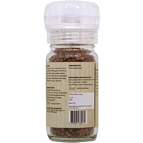 Nutty Yogi Black Salt - Indian, 100 g Bottle 