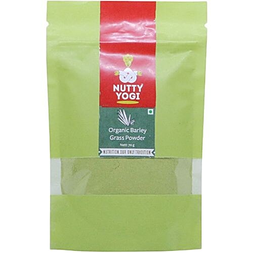 Nutty Yogi Organic Powder - Barley Grass, 70 g  
