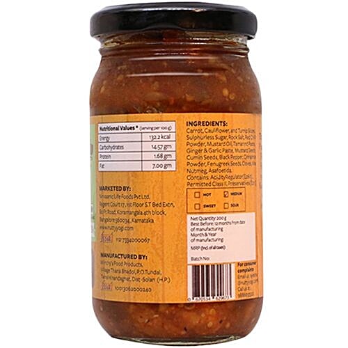 Nutty Yogi Pickle - Crunchy, Carrot Cauliflower, Turnip, 200 g  