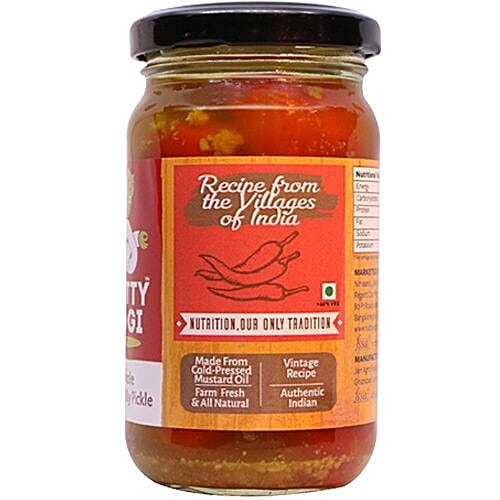 Nutty Yogi Whole Red Chilly Pickle, 200 g  