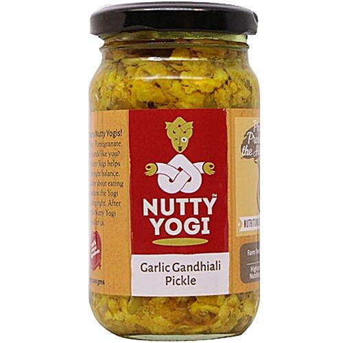 Nutty Yogi Garlic Ganhiali Pickle, 200 g  