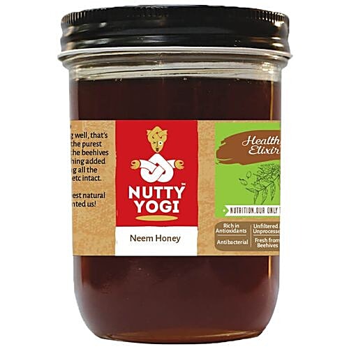 Nutty Yogi Neem Honey, 400 g  Rich in Antioxidants, Antibacterial