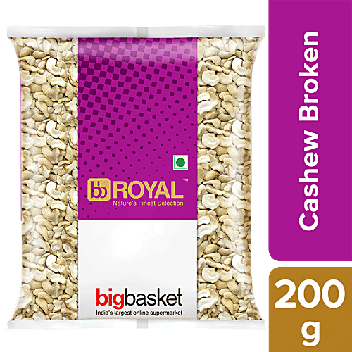 bb Royal Cashew/Kaju - Broken, 200 g Pouch 