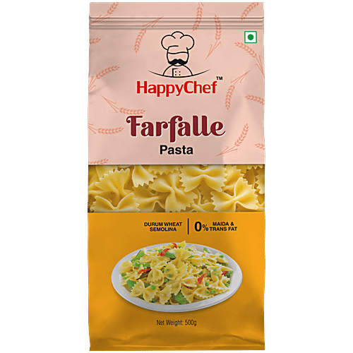 HappyChef Durum Wheat Pasta - Farfalle/Bow-Tie, 500 g