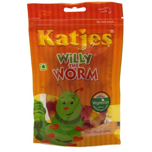 Katjes Fruit Gum - The Worm Willy Flavour, 150 g  