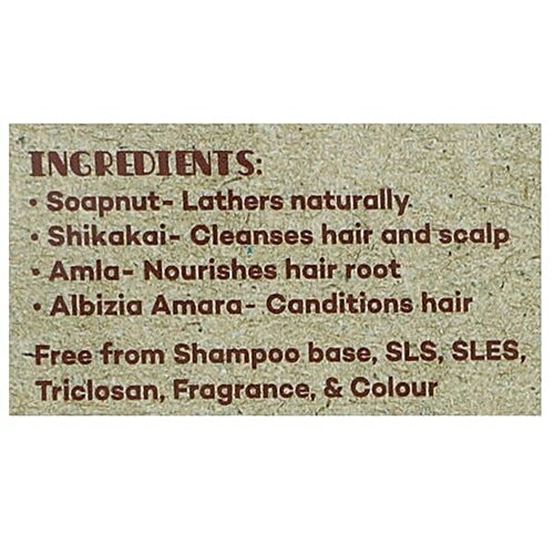 Bubblenut Wash 100% Organic Soapnut Foaming Hair Wash Powder - No Frizziness, Anti-Dandruff, 100 g  Gentle & Mild, pH 5.5