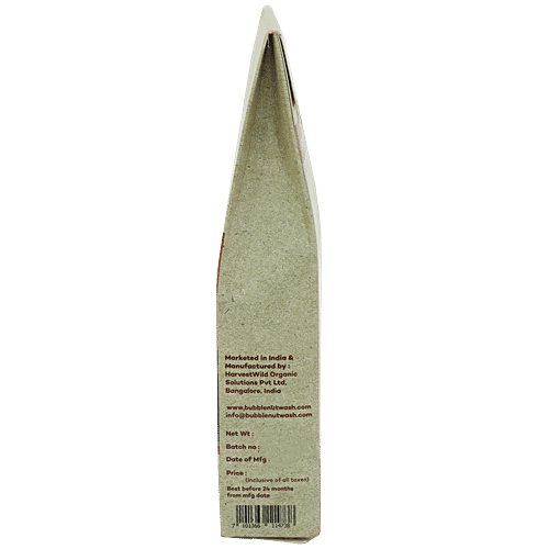 Bubblenut Wash 100% Organic Soapnut Foaming Hair Wash Powder - No Frizziness, Anti-Dandruff, 100 g  Gentle & Mild, pH 5.5