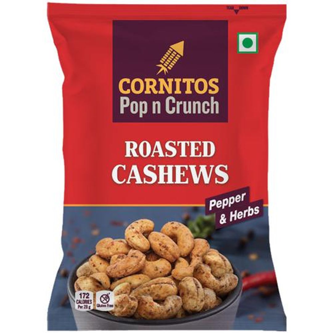 Cornitos Pepper & Herbs Roasted Cashews, 25 g Pouch