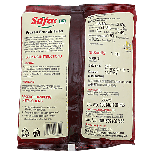 Safal French Fries, 1 kg  