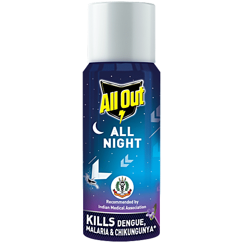 All Out All Night Mosquito Killer Spray - Up To 12 Hours Protection, Lasts 30 Nights, 15 ml  Up To 12 Hours Protection, Lasts 30 Nights, For Mosquito & Fly