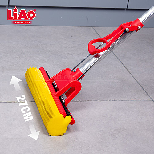 Liao Magic Cleaning Mop - Heavy Duty PVA With 3.1 Feet Aluminium Stick, Red, A130004, 1 pc  