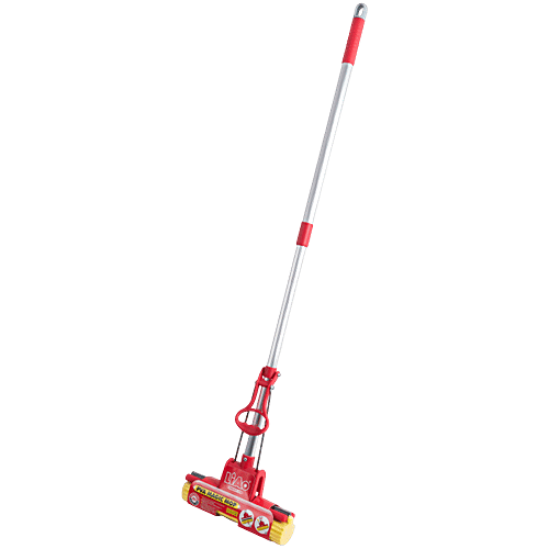 Liao Magic Cleaning Mop - Heavy Duty PVA With 3.1 Feet Aluminium Stick, Red, A130004, 1 pc  