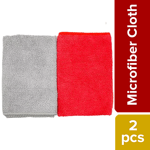 Liao Microfibre Cleaning Cloth - Multipurpose, Assorted Colors, Soft, Super Absorbent, Quick Drying, G130018, 2 pcs  
