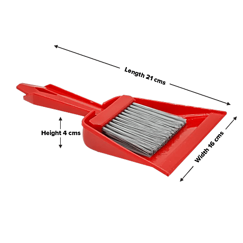 Liao Brush & Dustpan - Mini, Plastic, Red, C130013, 2 pcs  Very Fast & Effectively
