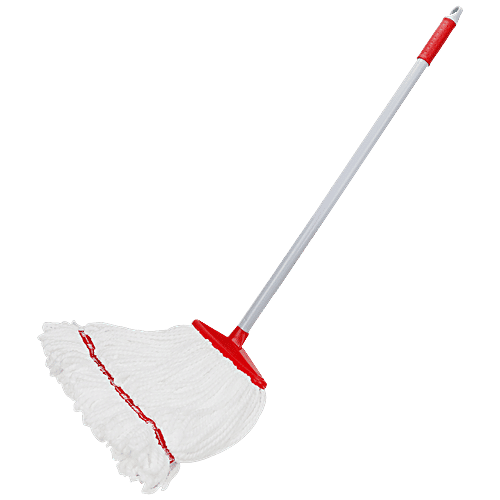 Liao Microfibre Floor Mop With Steel Stick/T Mop - A130029, For Cleaning, 30X23X162 cm, Red, 1 pc  