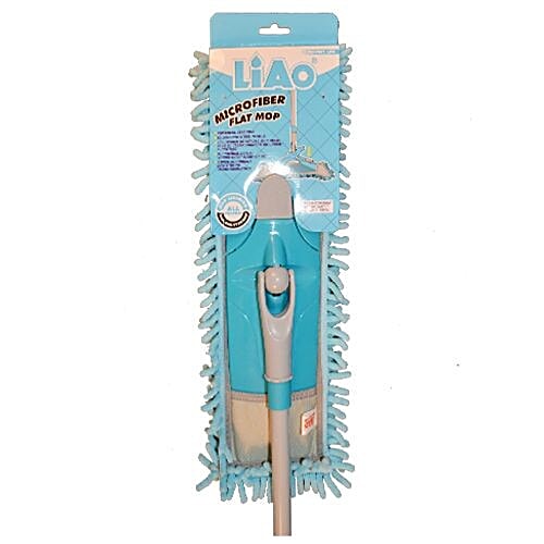 Liao Dry Mop - Micro Fiber Expandable Flat With Steel Stick, 1 pc  